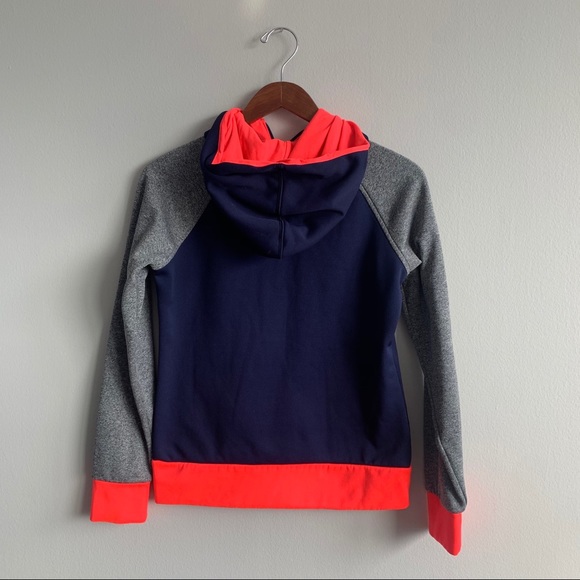 The north face small navy gray zip up hoodie - Picture 2 of 2